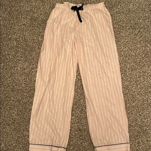 PINK Victoria's Secret Light Pink Striped Pajama Set - Picture 4 of 5